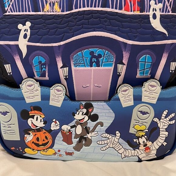 Loungefly X Disney Mickey and Friends Halloween Glow Haunted House Mini Backpack main image 7